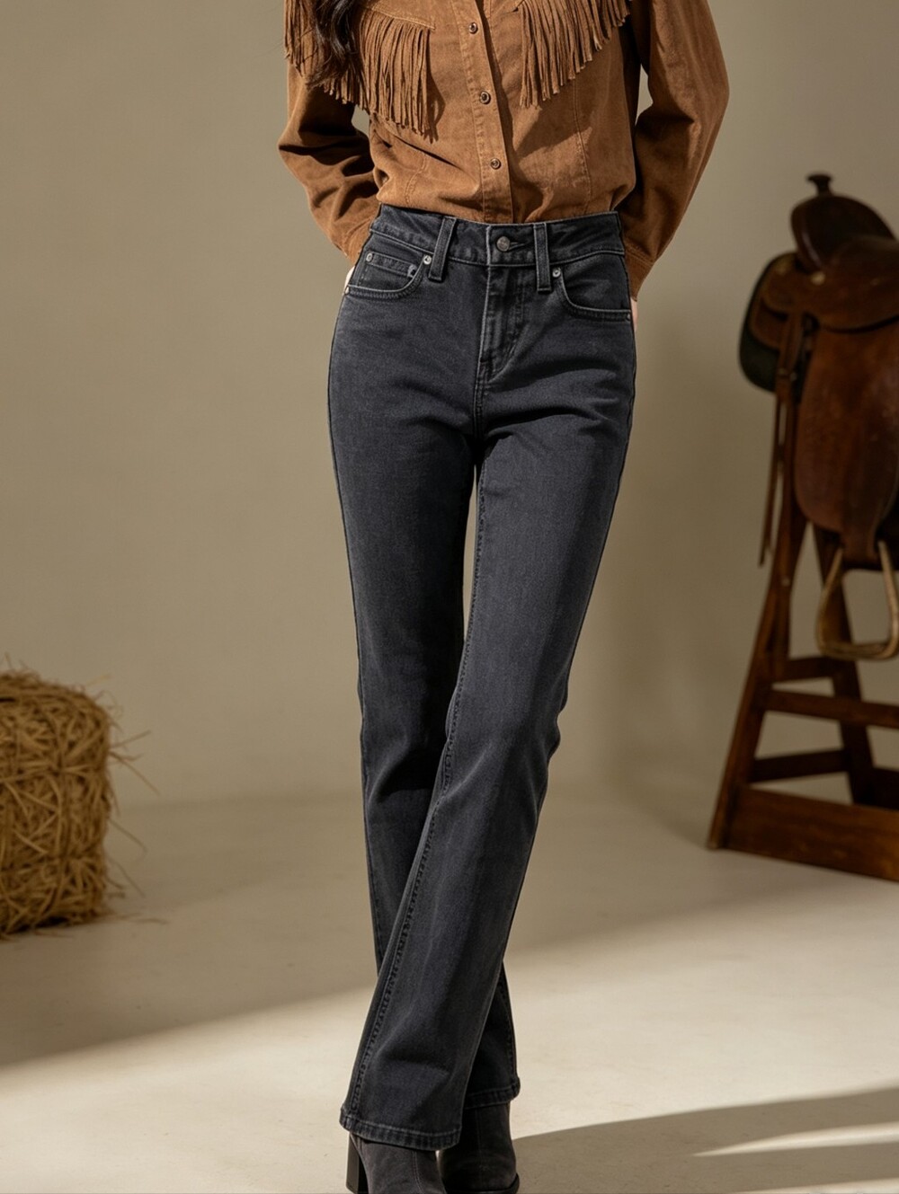 Levi's Black Straight Leg Jeans NWT Size 24 Mid Rise Stretch Denim 30 Inseam